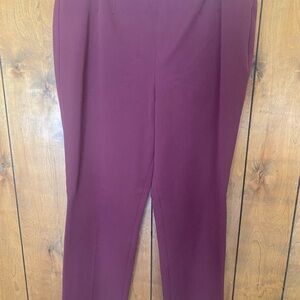 Talbots Straight-Leg Ponte Pants in Wine
